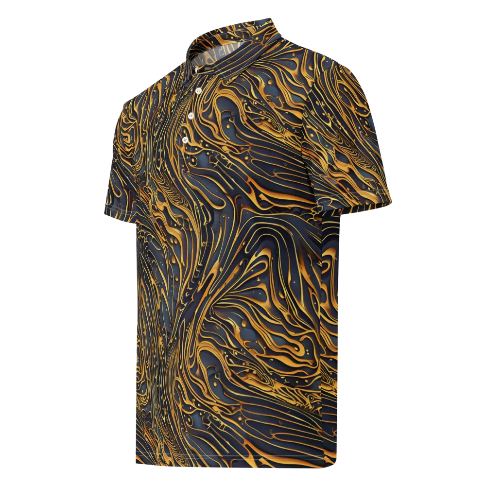 Aurum Drift on Men's Slim Fit Polo Shirt — Left Front