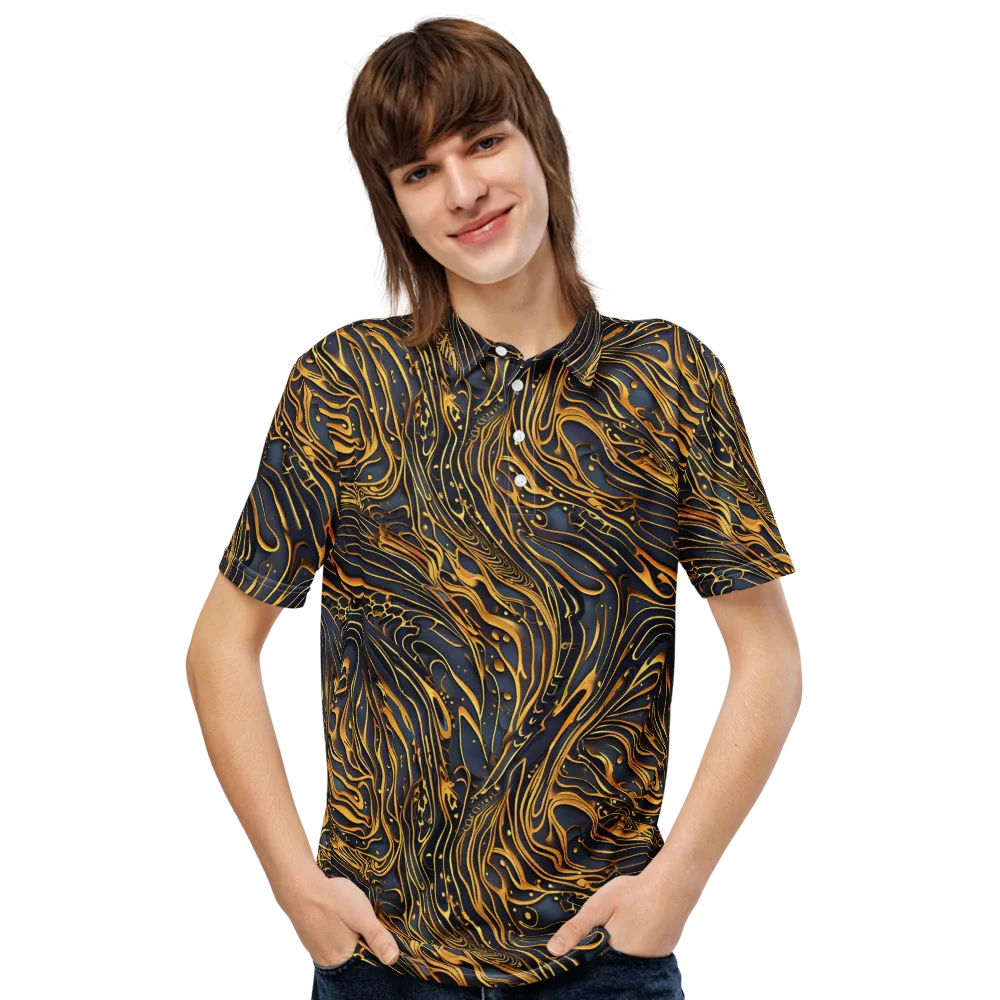 Aurum Drift on Men's Slim Fit Polo Shirt — Front