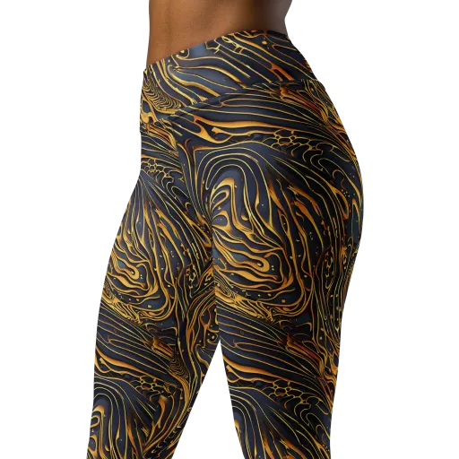 Aurum Drift on a Yoga Leggings