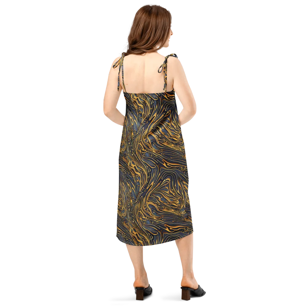 Aurum Drift on Slip Dress — Back