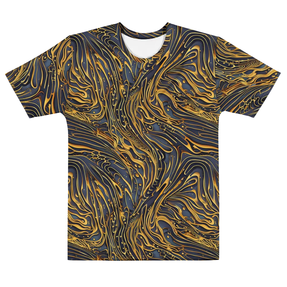 Aurum Drift on Men's Cotton Crew Neck T-Shirt — Front