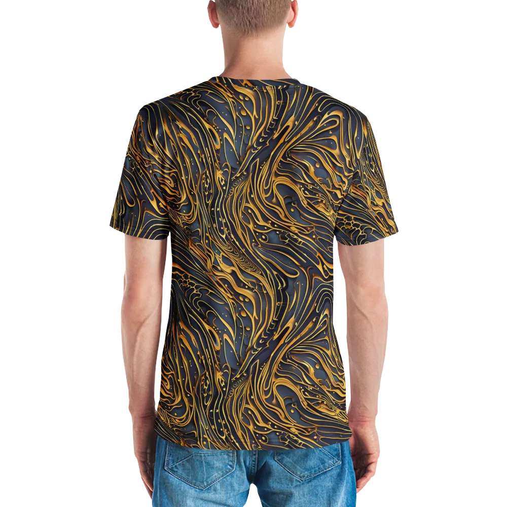 Aurum Drift on Men's Crew Neck T-Shirt — Back