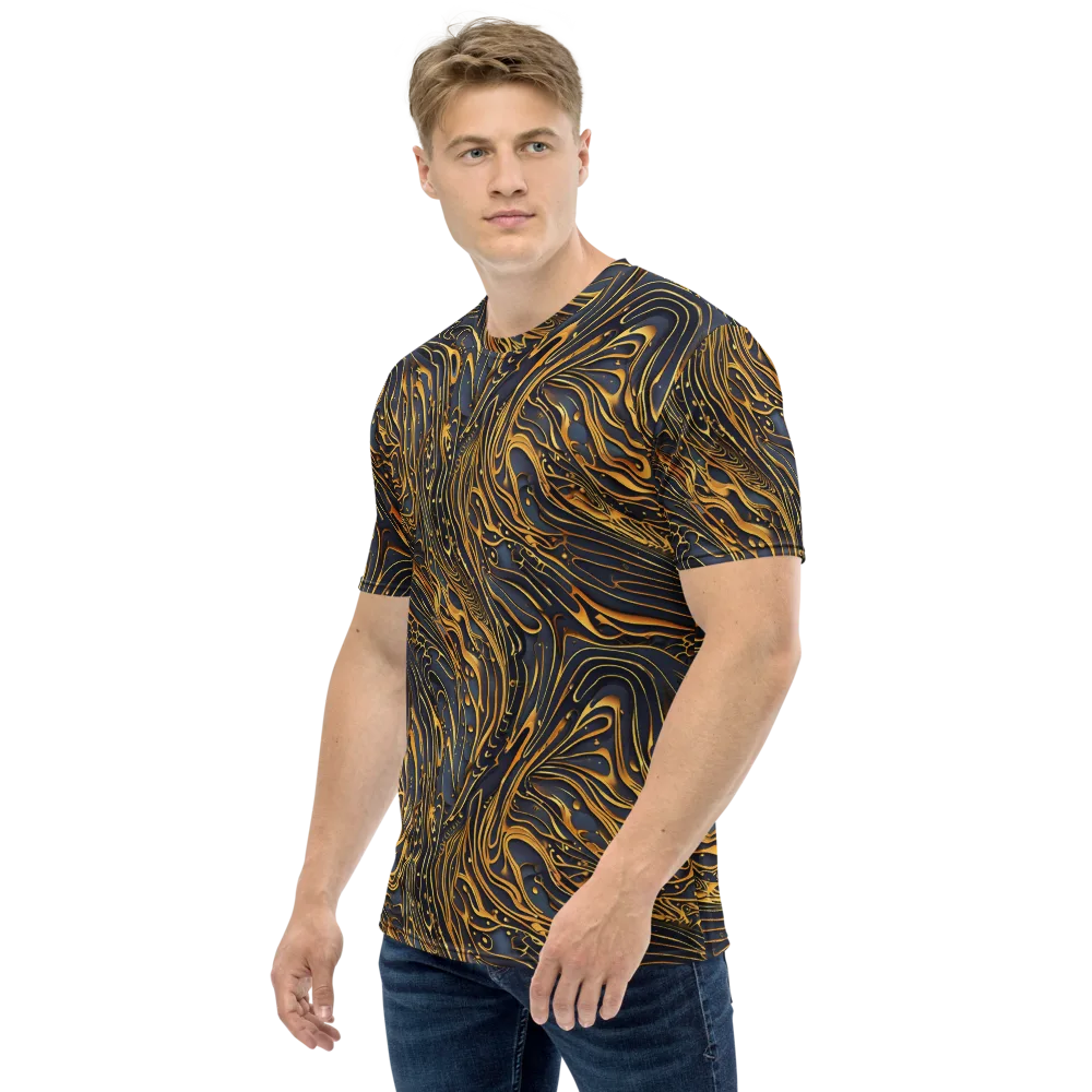 Aurum Drift on Men's Crew Neck T-Shirt — Left