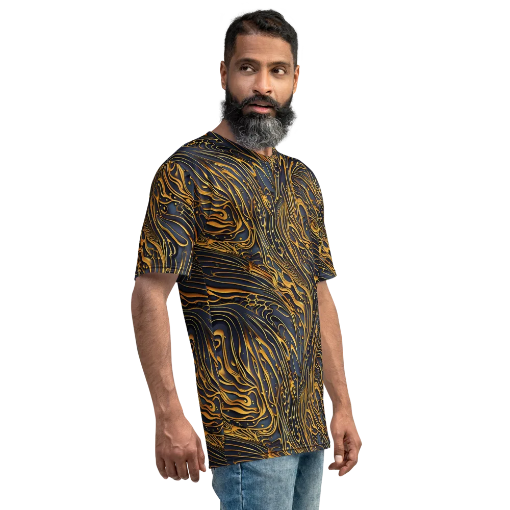 Aurum Drift on Men's Crew Neck T-Shirt — Right
