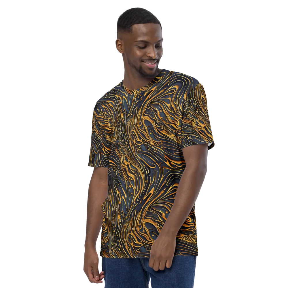 Aurum Drift on Men's Crew Neck T-Shirt — Left