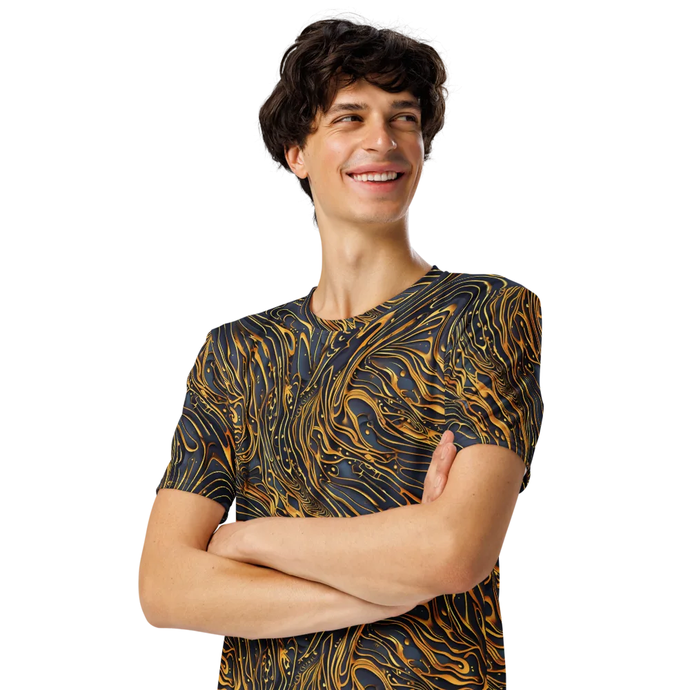 Aurum Drift on Men's Crew Neck T-Shirt — Left Front