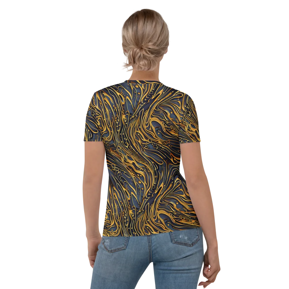 Aurum Drift on Women's Crew Neck T-Shirt — Back