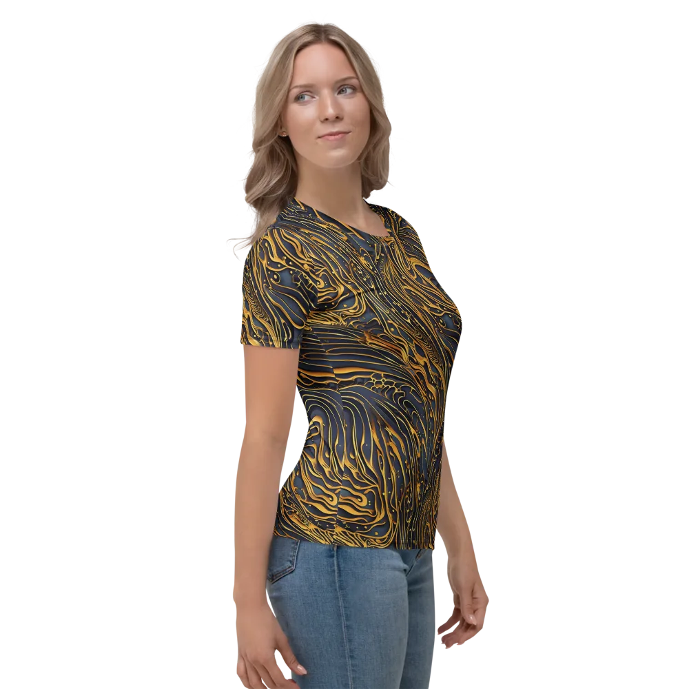 Aurum Drift on Women's Crew Neck T-Shirt — Right