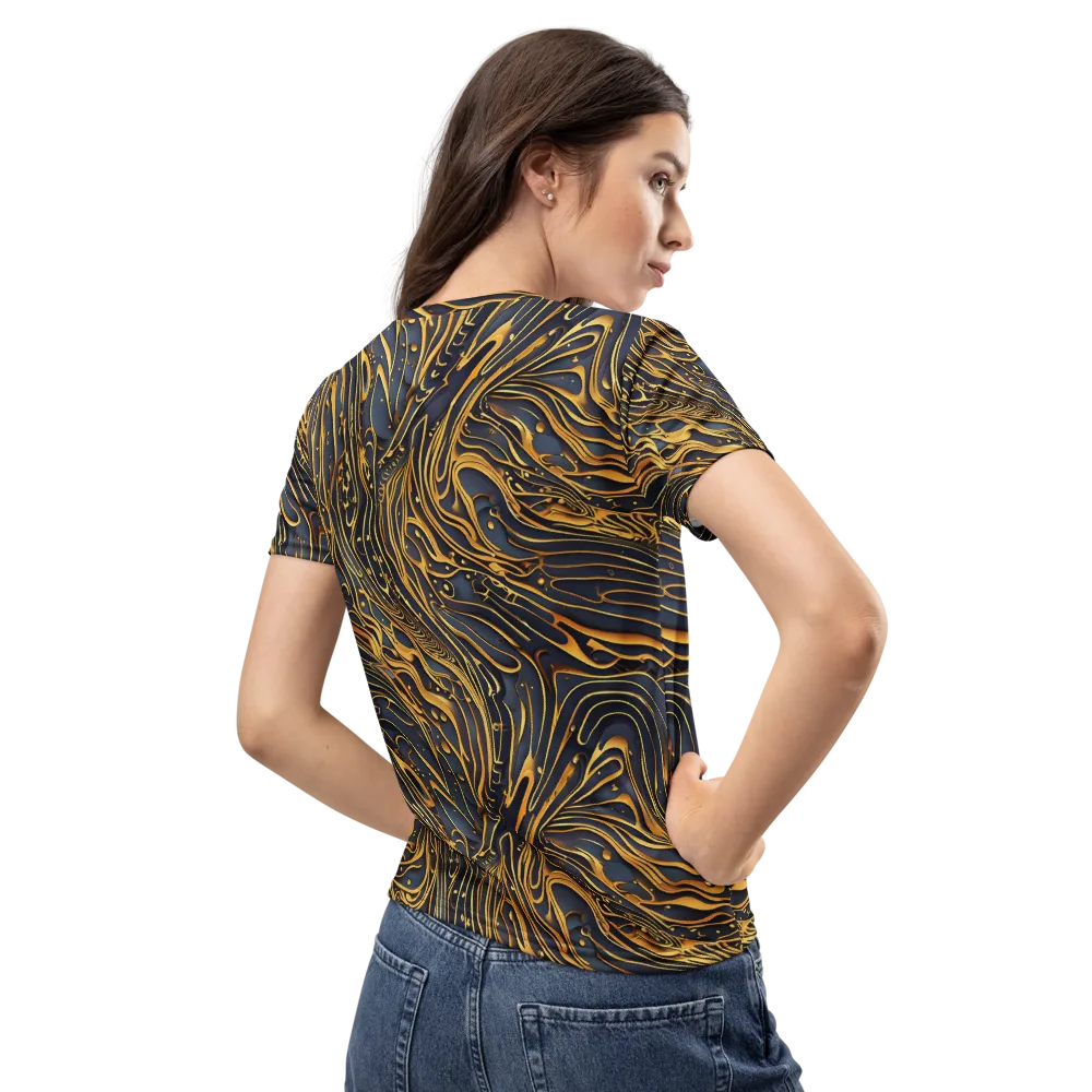 Aurum Drift on Women's Crew Neck T-Shirt — Back