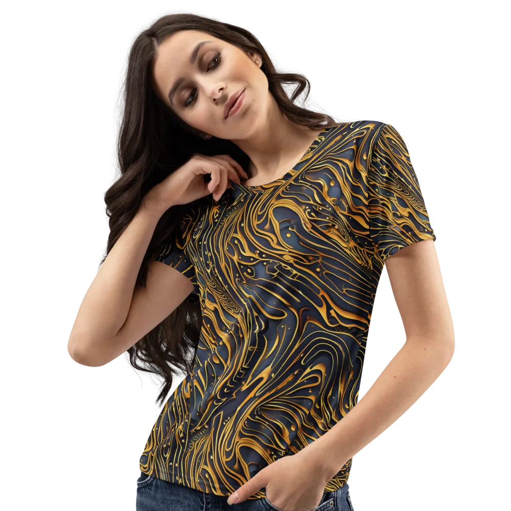 Aurum Drift on Women's Crew Neck T-Shirt — Left Front