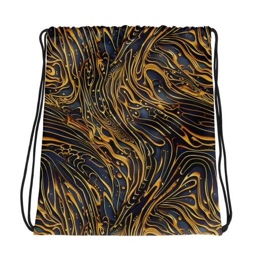 Aurum Drift on a Drawstring Bag