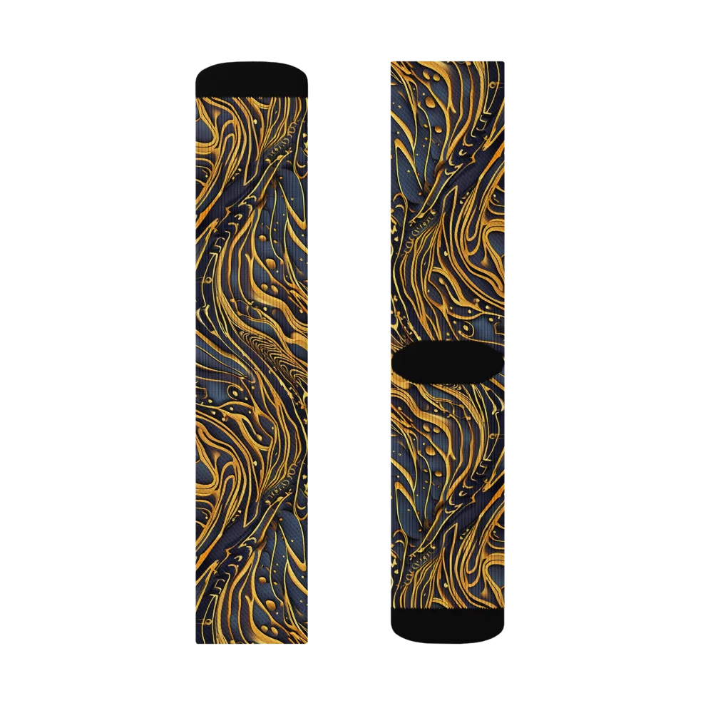 Aurum Drift on Socks — Left Sock
