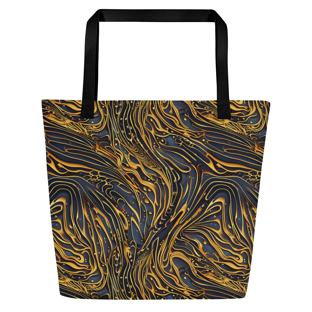 Aurum Drift on Large Tote Bag W/ Pocket — Front