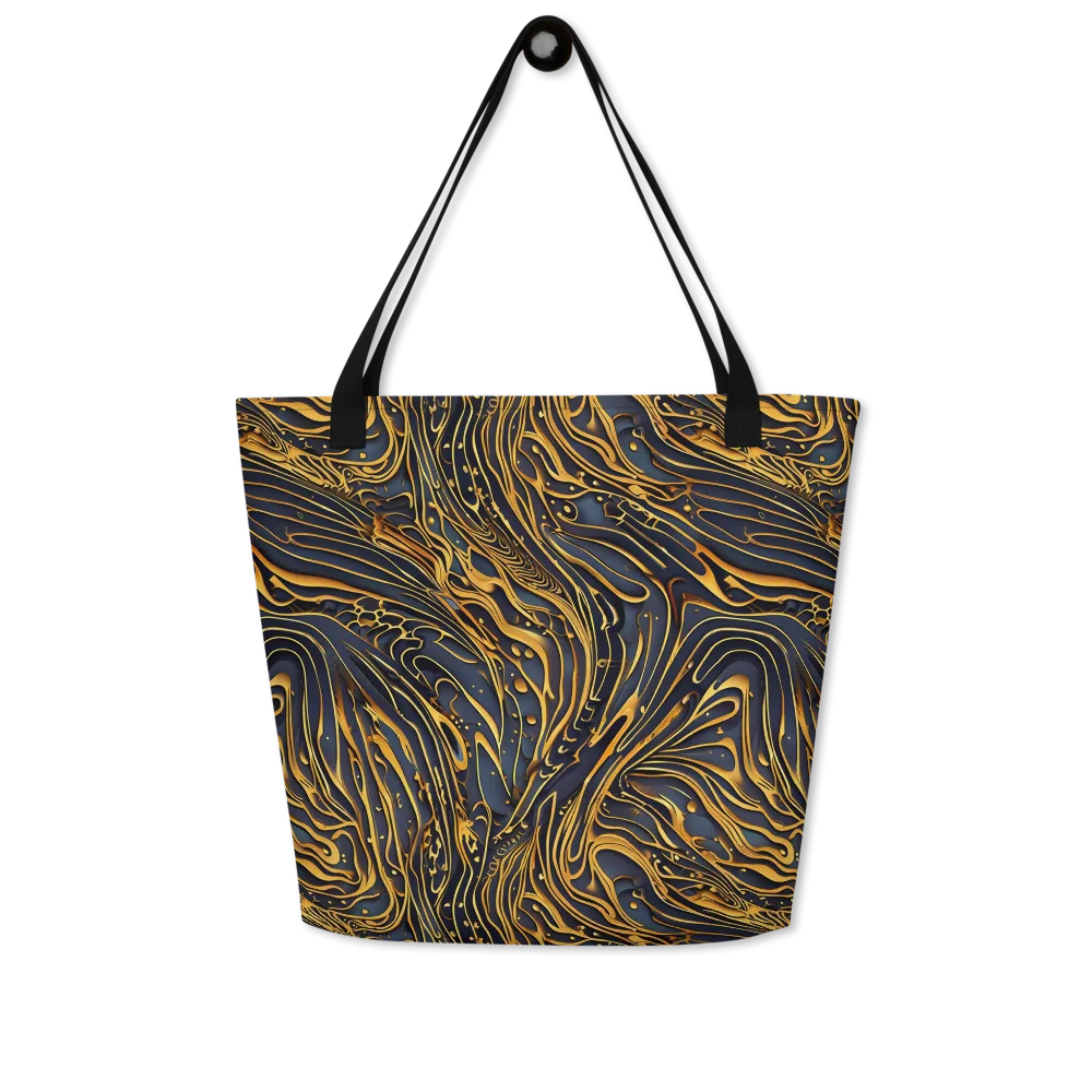 Aurum Drift on Large Tote Bag W/ Pocket — Front