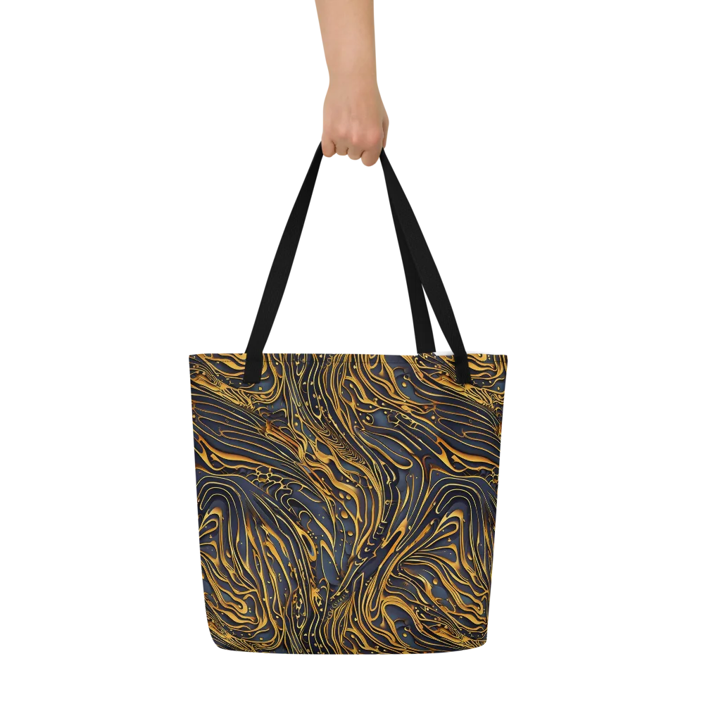 Aurum Drift on Large Tote Bag W/ Pocket — Front