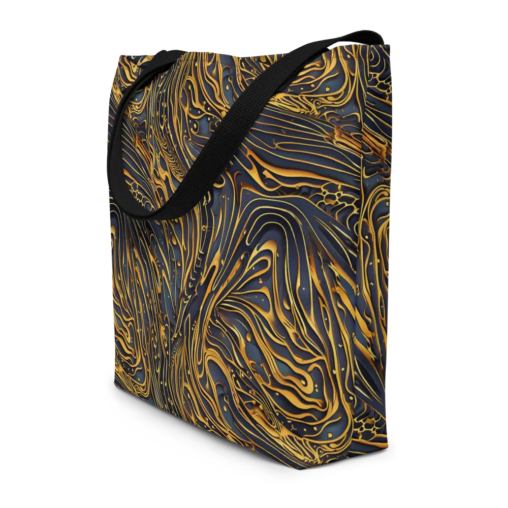 Aurum Drift on Large Tote Bag W/ Pocket — Front