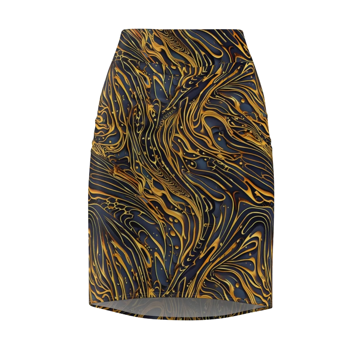 Aurum Drift on Pencil Skirt — Front
