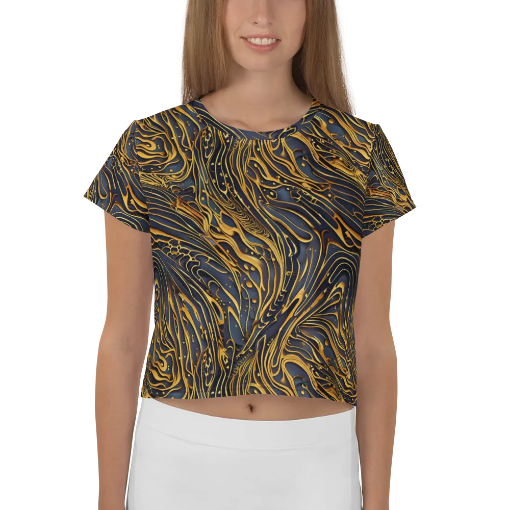 Aurum Drift on Crop Tee — Front