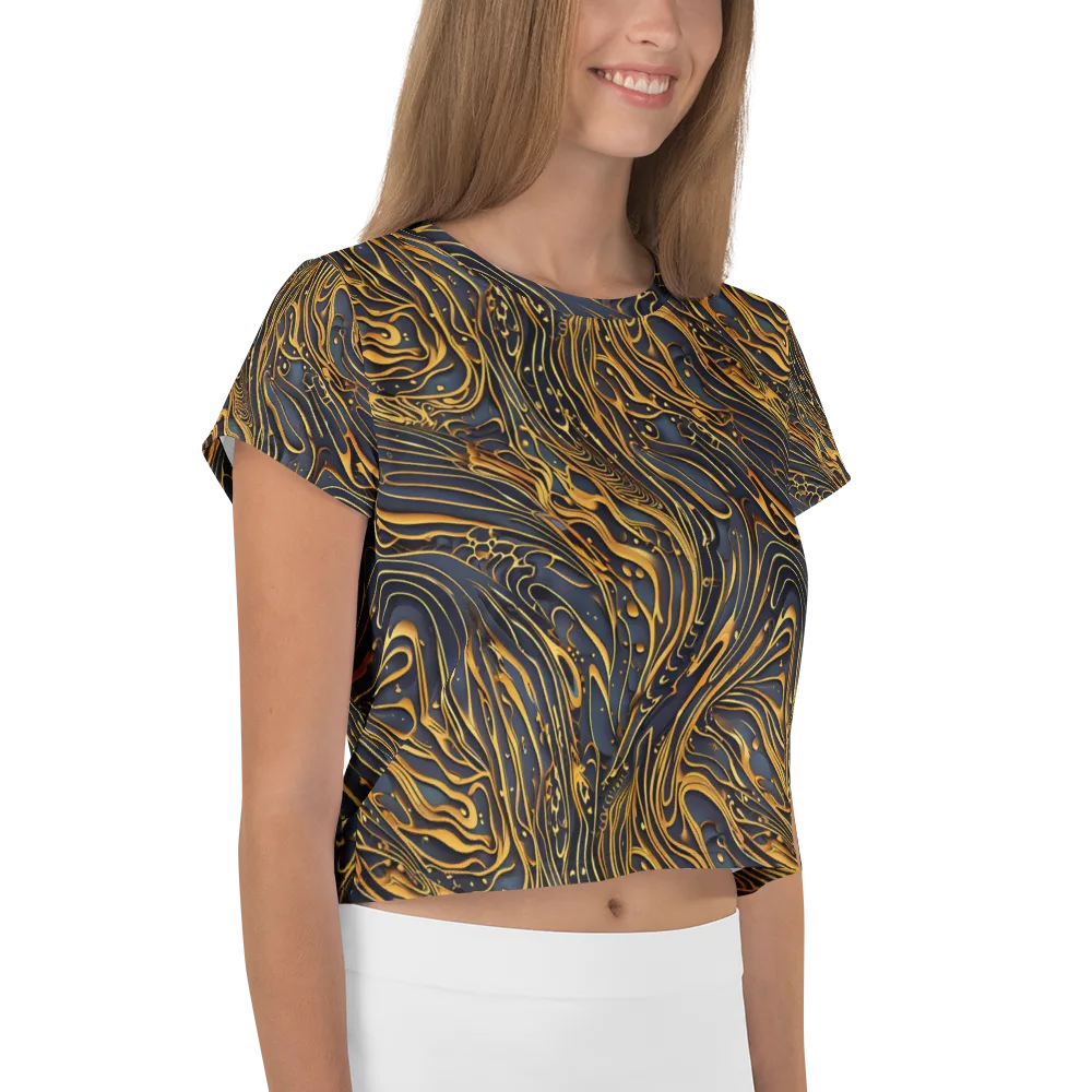 Aurum Drift on Crop Tee — Right