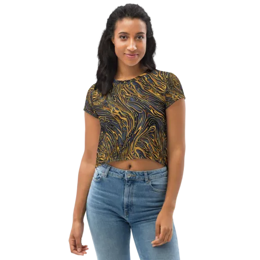 Aurum Drift on a Crop Tee