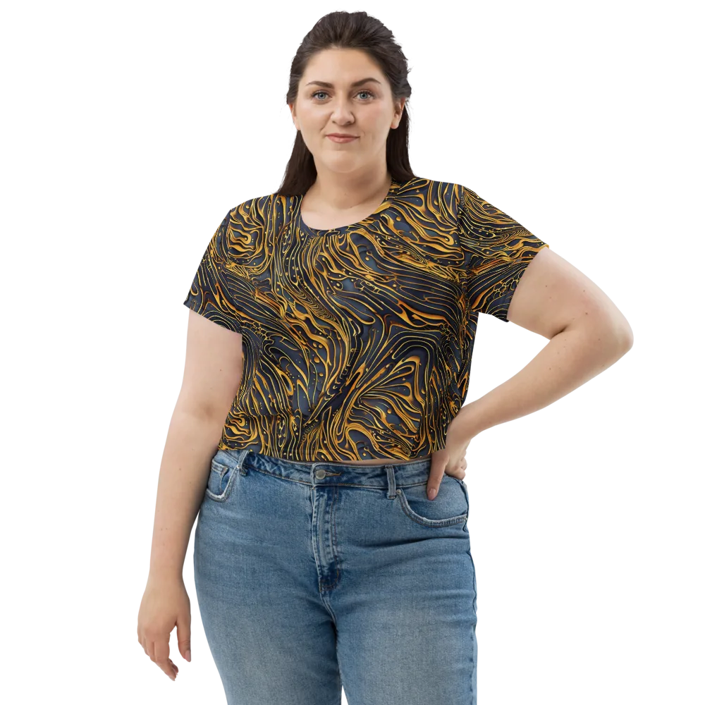 Aurum Drift on Crop Tee — Front