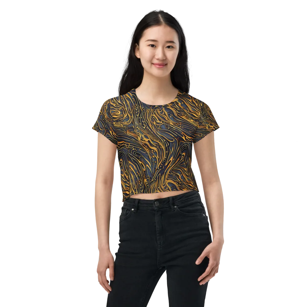 Aurum Drift on Crop Tee — Front