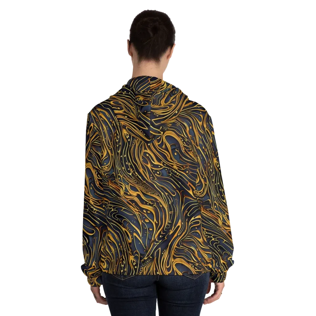 Aurum Drift on Women's Full-Zip Hoodie — Back On Person
