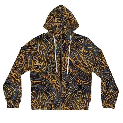 Aurum Drift on a Women's Full-Zip Hoodie