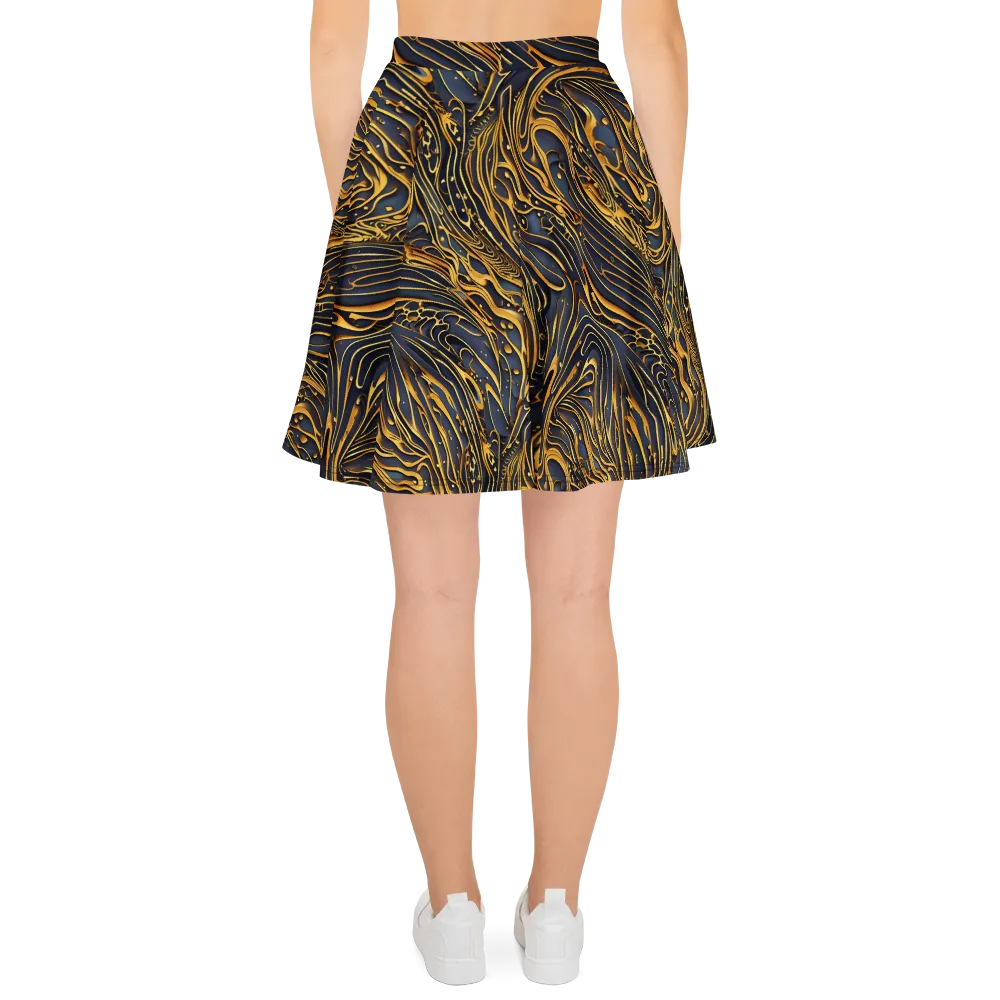 Aurum Drift on Skater Skirt — Back