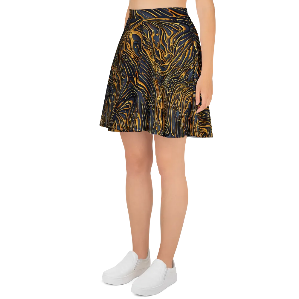Aurum Drift on Skater Skirt — Left