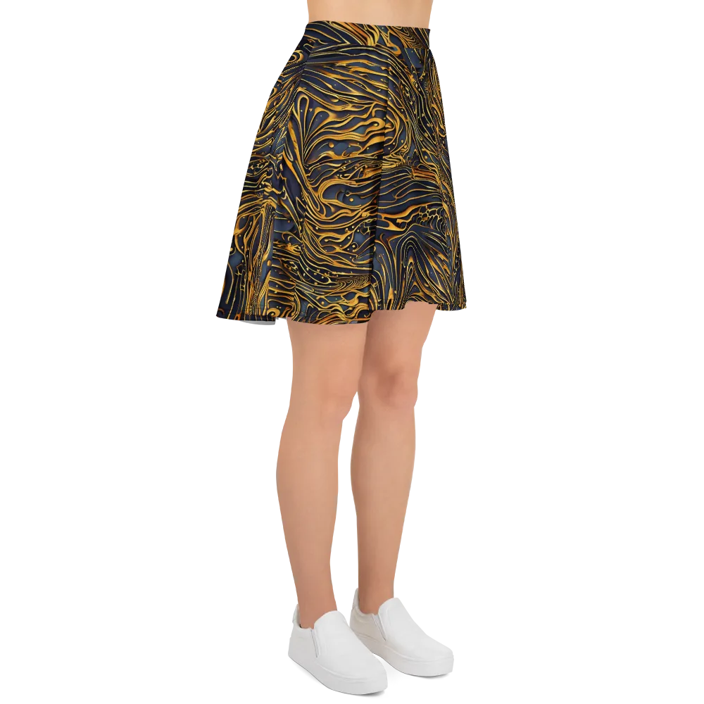 Aurum Drift on Skater Skirt — Right