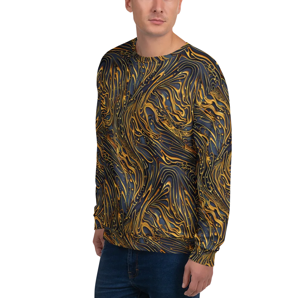 Aurum Drift on Sweatshirt — Left Front