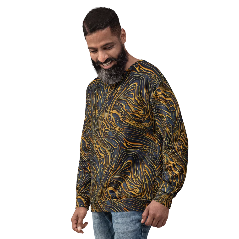 Aurum Drift on Sweatshirt — Left Front
