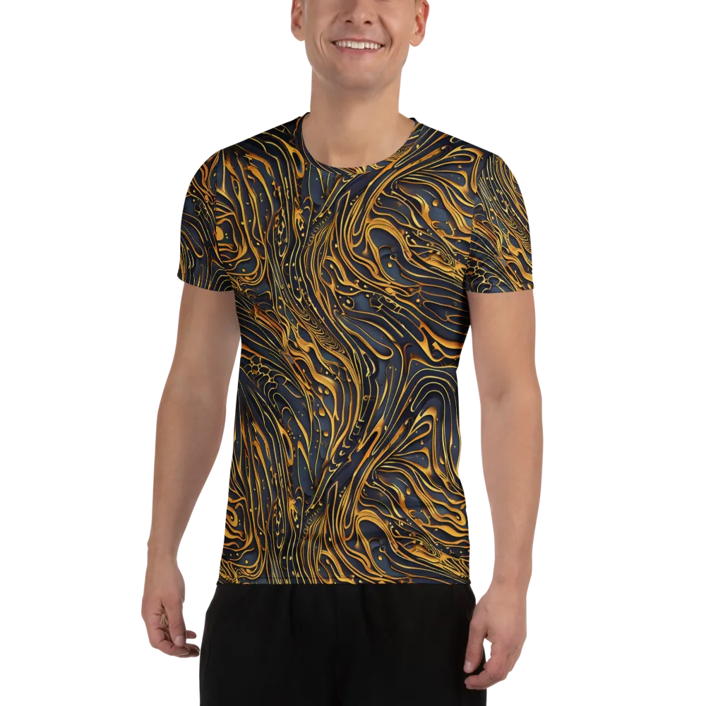 Aurum Drift on Men's Athletic T-Shirt — Front