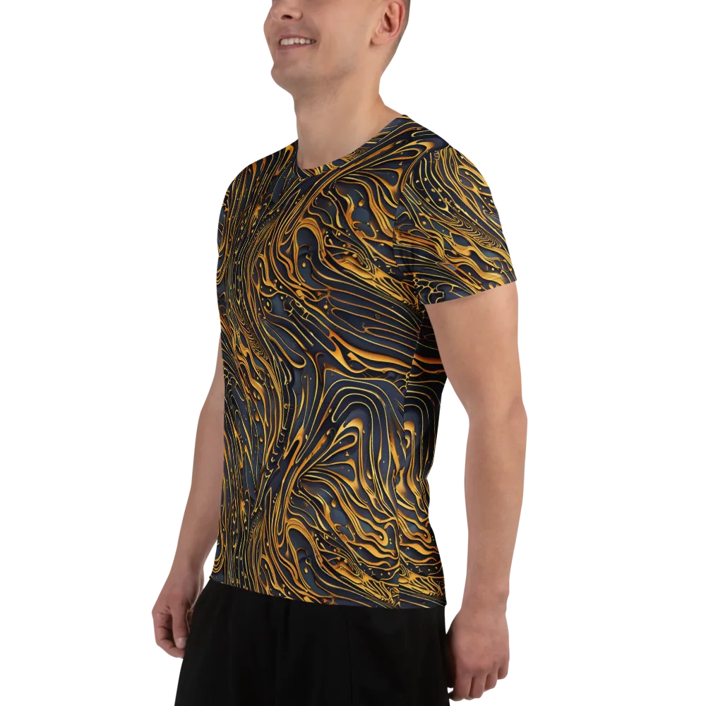 Aurum Drift on Men's Athletic T-Shirt — Left