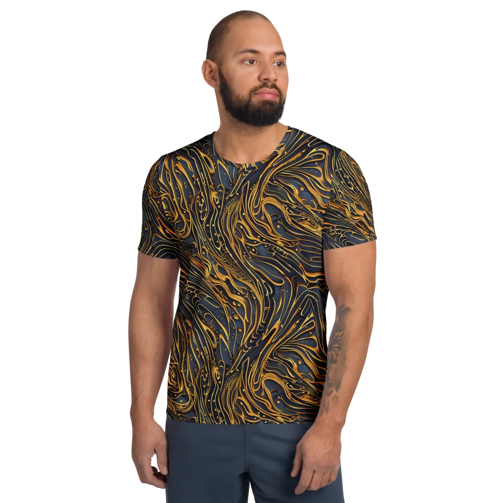 Aurum Drift on Men's Athletic T-Shirt — Front