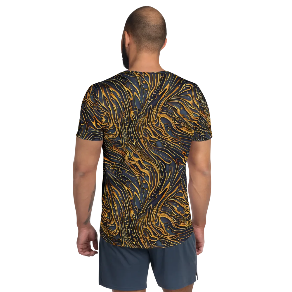 Aurum Drift on Men's Athletic T-Shirt — Back