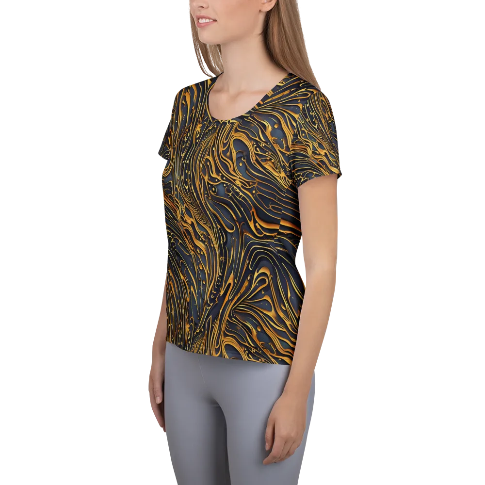 Aurum Drift on Women's Athletic T-Shirt — Left