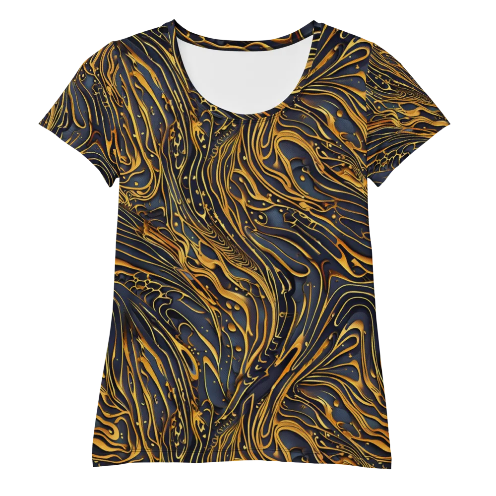 Aurum Drift on Women's Athletic T-Shirt — Front