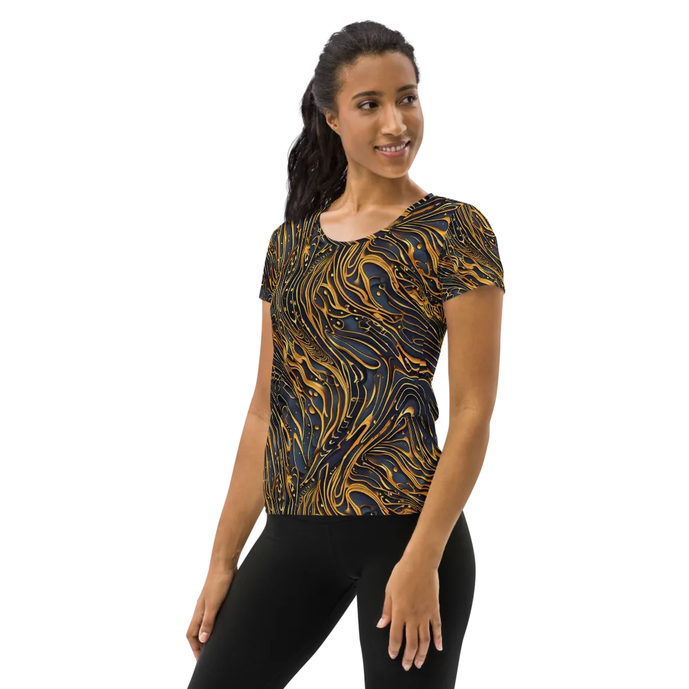 Aurum Drift on Women's Athletic T-Shirt — Left