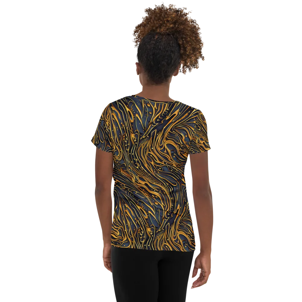Aurum Drift on Women's Athletic T-Shirt — Back