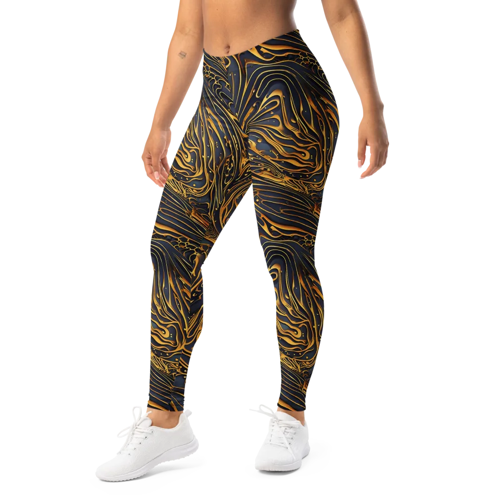 Aurum Drift on Leggings — Left Front