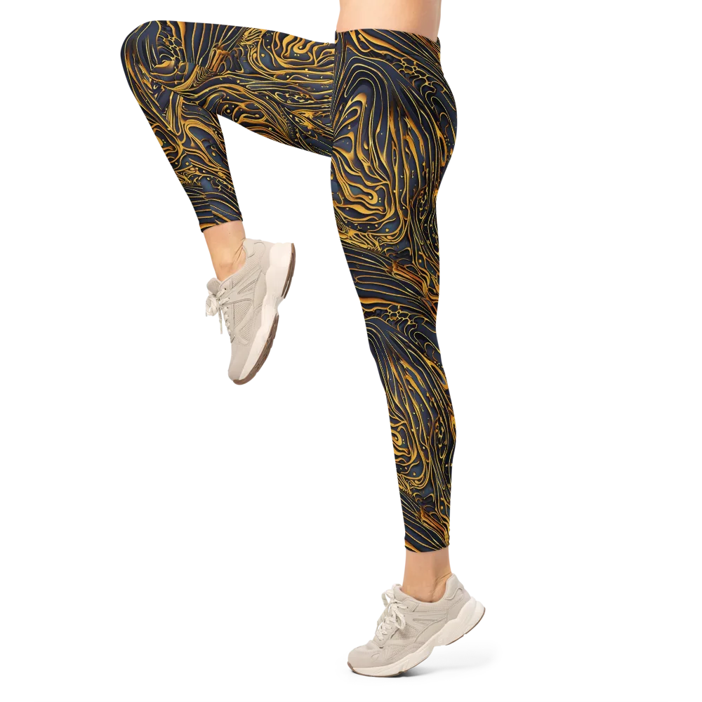 Aurum Drift on Leggings — Left