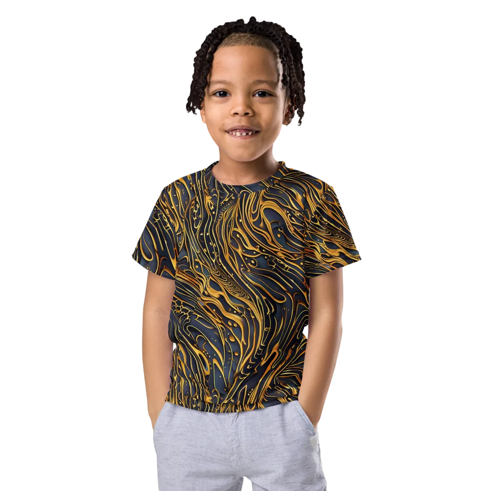 Aurum Drift on Kids Crew Neck T-Shirt — Front