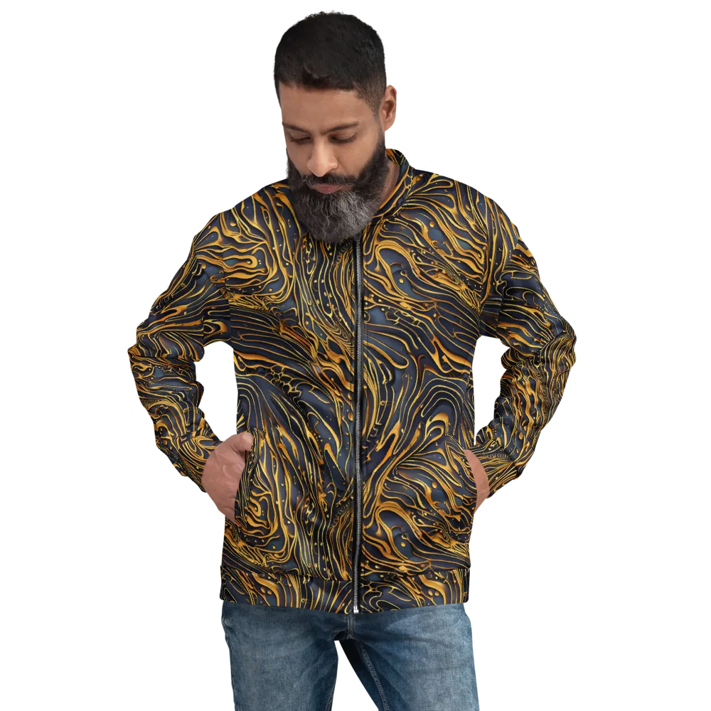 Aurum Drift on Bomber Jacket — Front