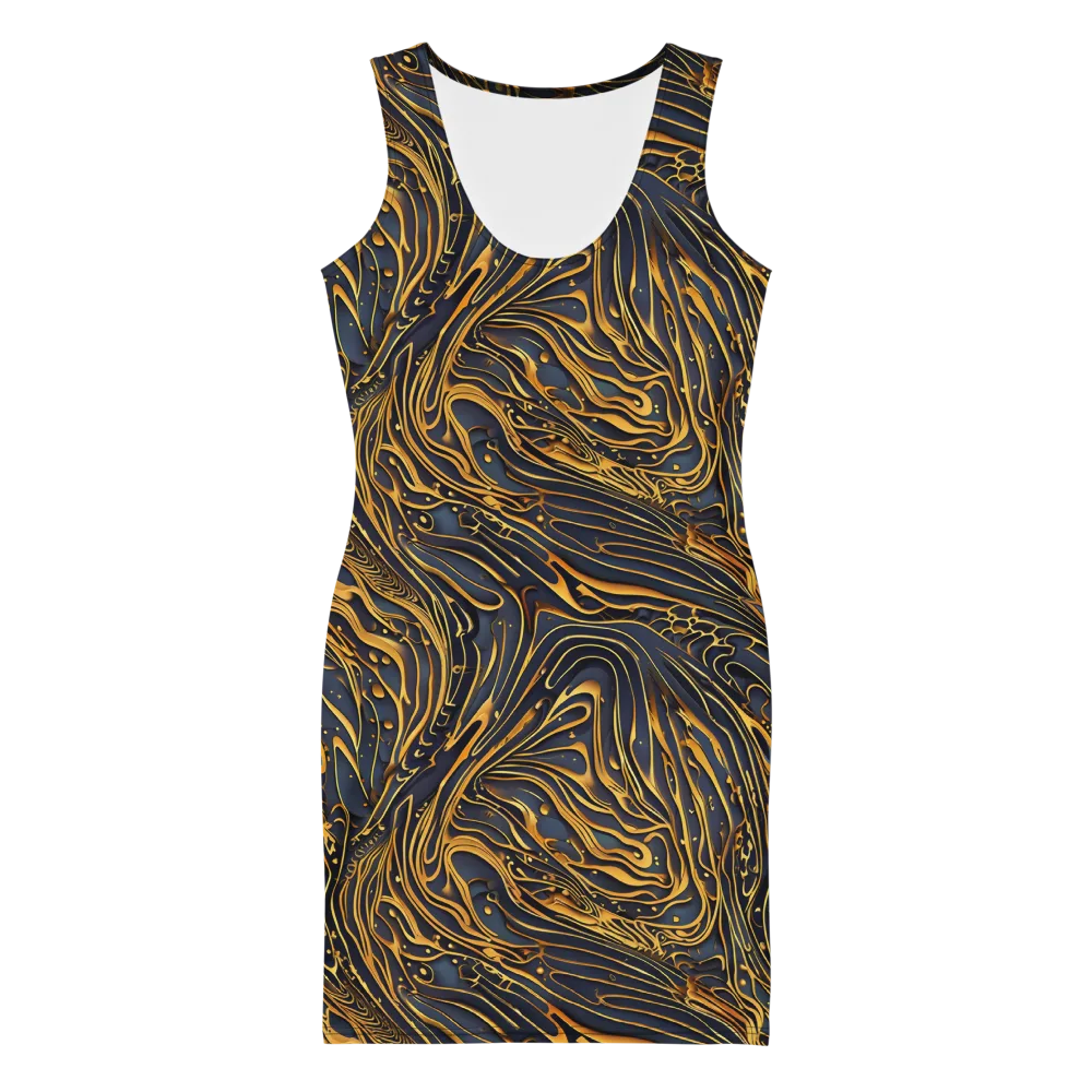 Aurum Drift on Bodycon Dress — Front