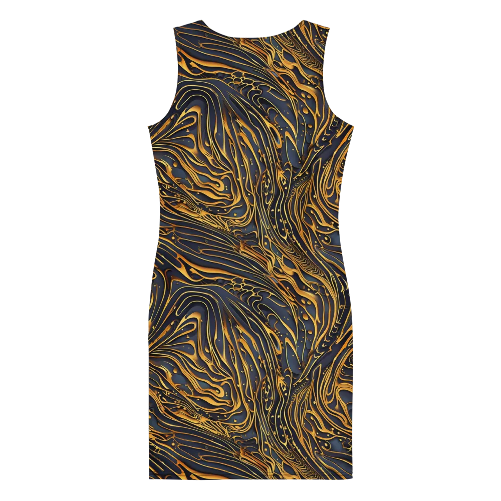 Aurum Drift on Bodycon Dress — Back