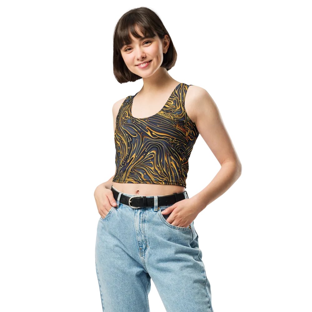 Aurum Drift on Crop Top — Front
