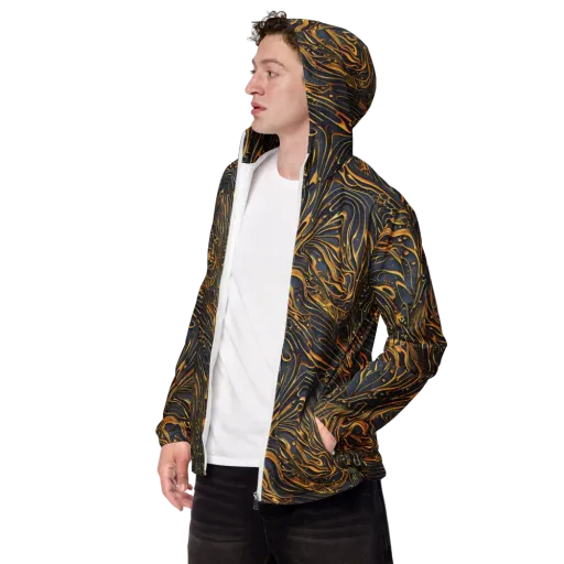 Aurum Drift on a Men's Windbreaker