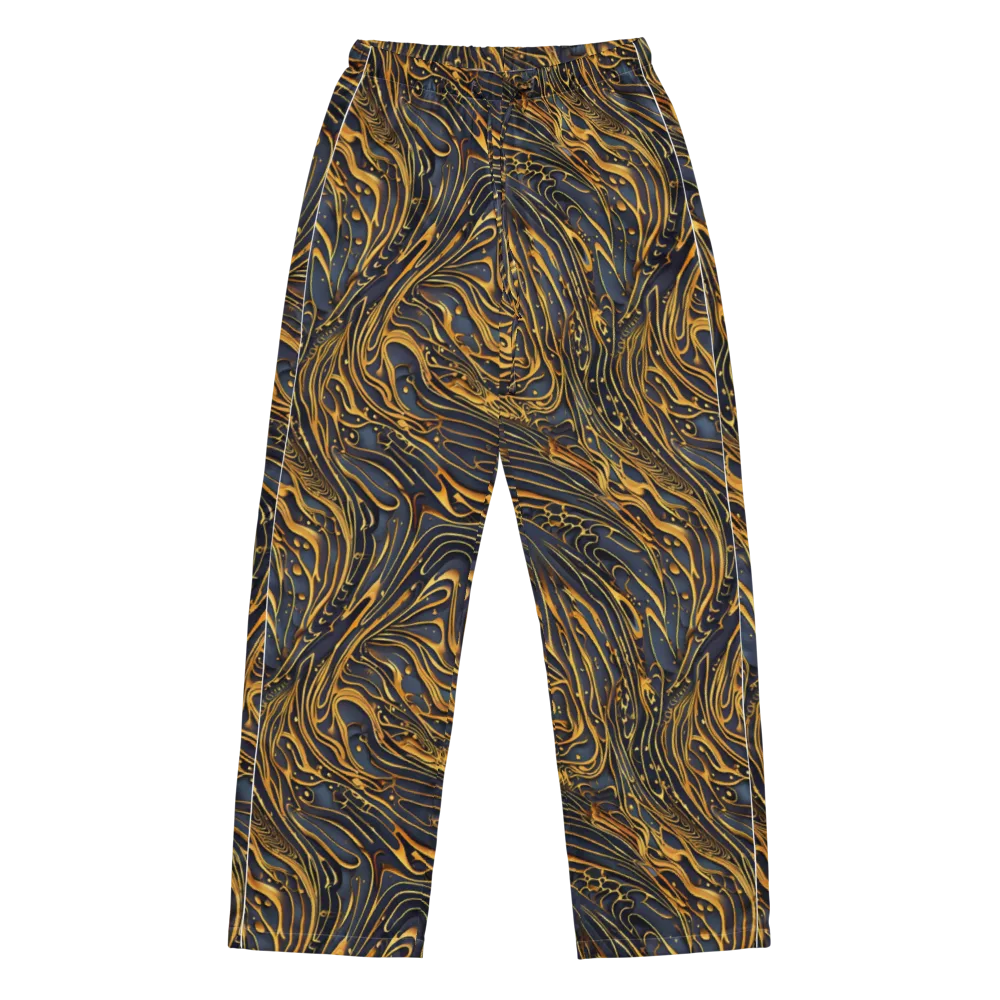 Aurum Drift on Women's Pajama Pants — Front